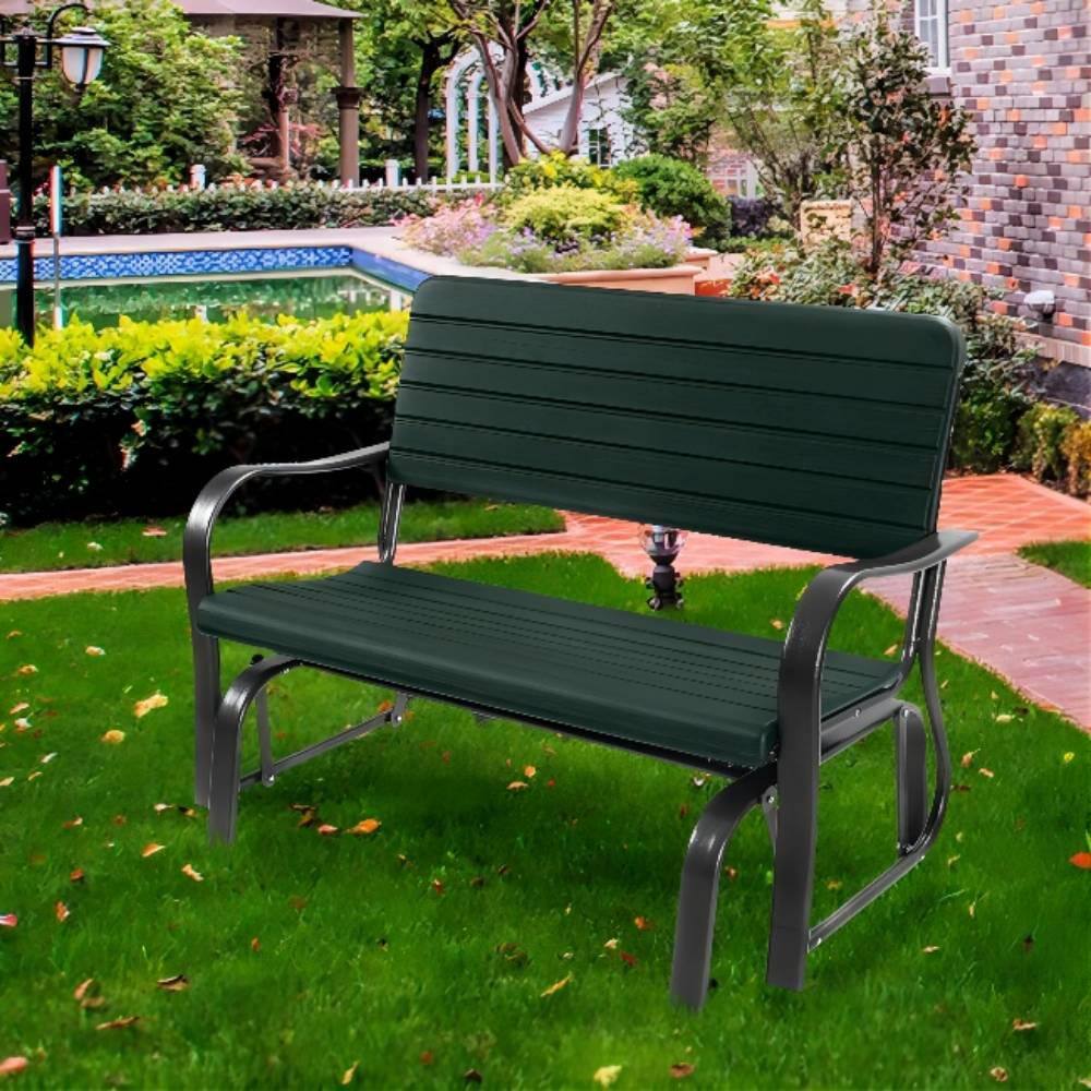 Metal Outdoor Patio Glider Bench