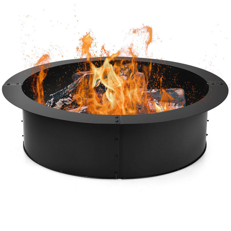 SUGIFT 36 inch Round Steel Fire Pit Ring Line for Outdoor Backyard