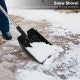 35 in. 3-In-1 Aluminum Handle Plastic Pole Snow Shovel with Ice Scraper and Snow Brush