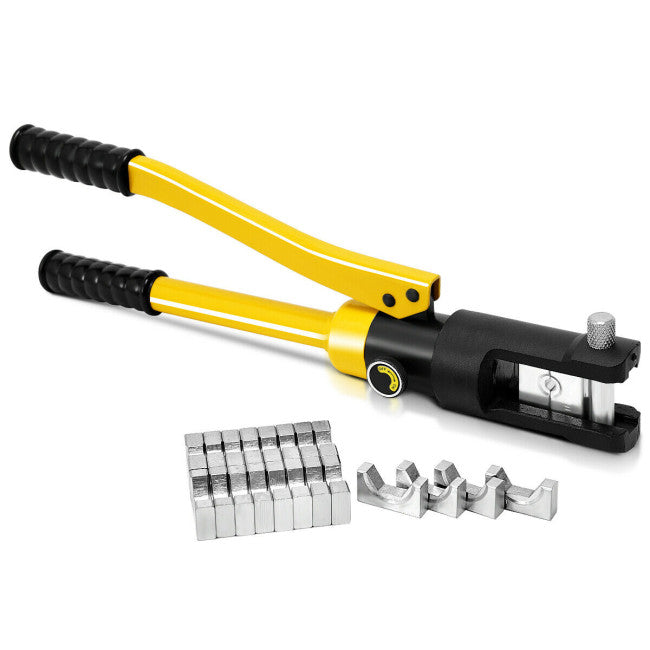 SUGIFT 6 Ton Hydraulic Cable Crimper Tool Set w/11 Dies,Professional Wire Crimper Tool