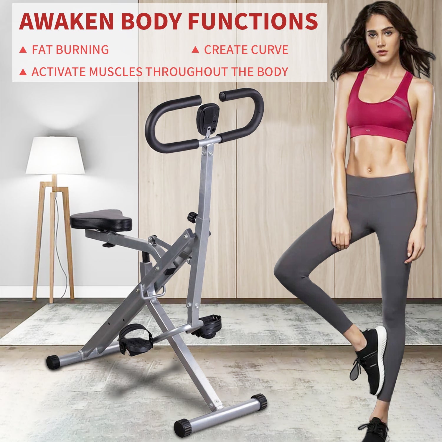 SUGIFT Squat Auxiliary Training Device, Abdominal Training Device, Can Exercise Waist, Hips, Thighs